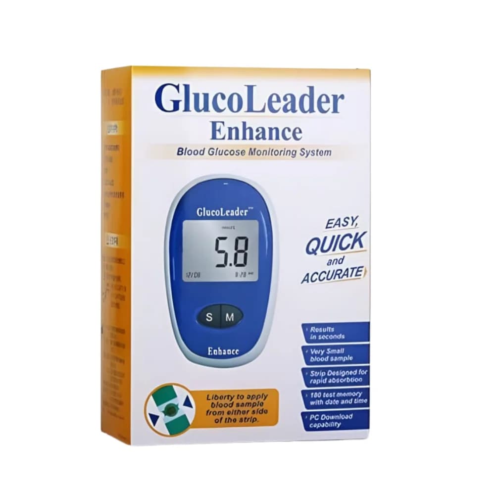 GlucoLeader Enhance Blood Glucose Meter Set Blue